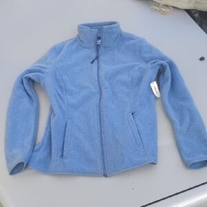 Amazon Essentials Women's Light Blue Fleece Cardigan